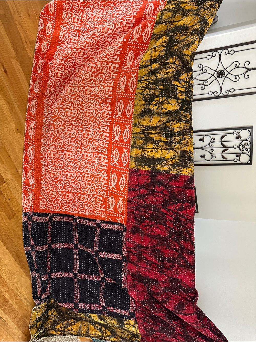 OH So Pretty Reversible Queen Kantha Quilt